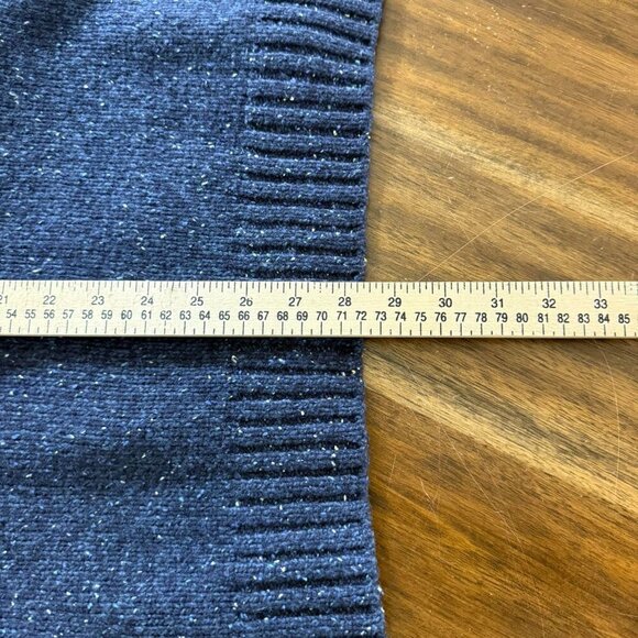 UNTUCKit Mens Vangone Button Mock Neck Donegal Sweater Lambswool Navy XXL - Picture 7 of 7